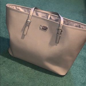 Michael Kors grey large tote purse/bag